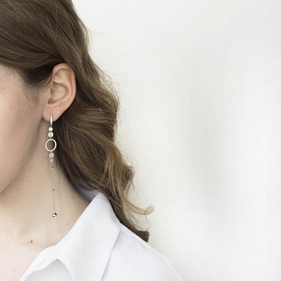 Срібні сережки (фіаніти) 122312 №4