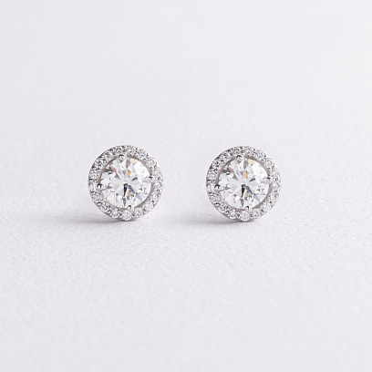 Золоті сережки - пусети з діамантами 344661121 №2