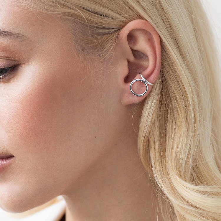 Серебряные серьги - пусеты "Исключительные" 123183 от ювелирного магазина Оникс - 2