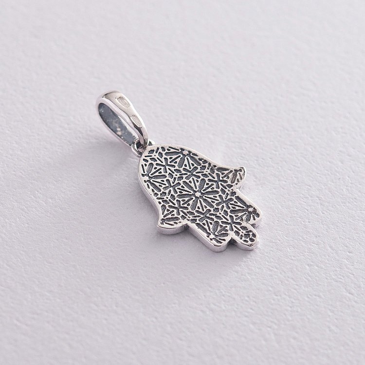 Срібна підвіска "Хамса" 132189 від ювелірного магазину Онікс - 1