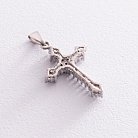 Срібний хрестик з фіанітами 131909 от ювелирного магазина Оникс - 2