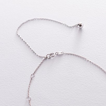 Колье 2 в 1 "Шарики" в белом золоте кол01981 №5