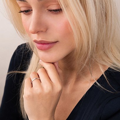 Золота каблучка "Love" к05874 №2