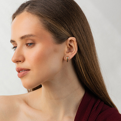 Серьги "Lucy" в красном золоте с09772 №4