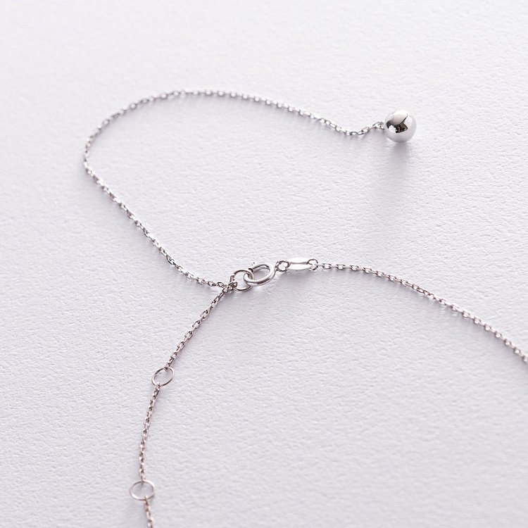 Колье 2 в 1 "Шарики" в белом золоте кол01981 от ювелирного магазина Оникс - 4