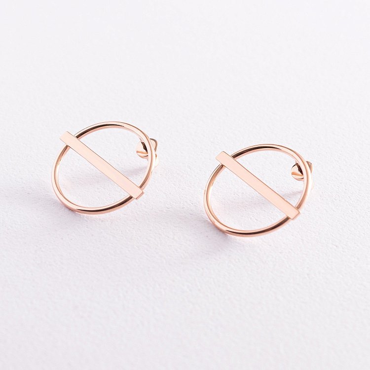 Золоті сережки - пусети "Баланс" с07788 від ювелірного магазину Онікс - 2