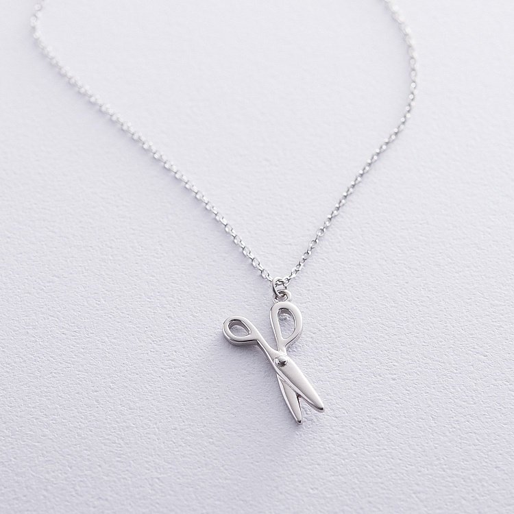 Срібне кольє "Ножиці" 18922 від ювелірного магазину Онікс
