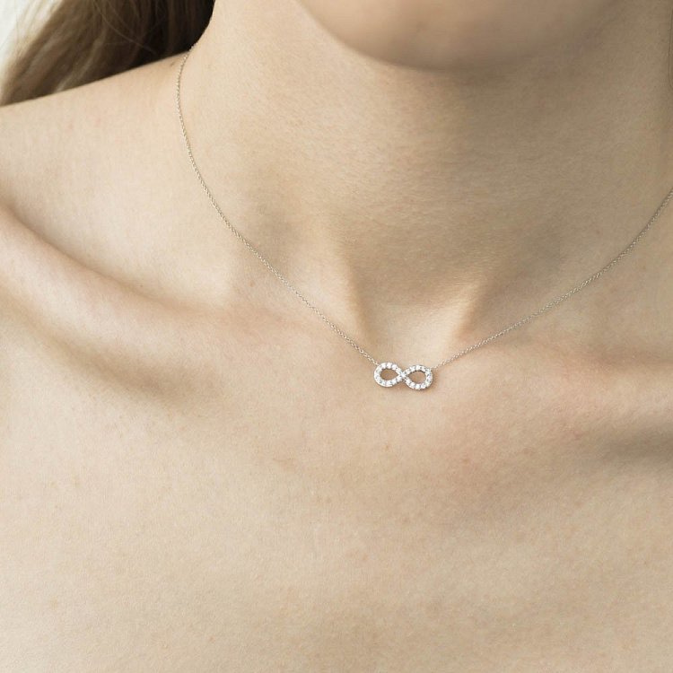 Золотое колье "Бесконечность" (бриллианты) колб0031са от ювелирного магазина Оникс - 2