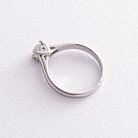 Серебряное помолвочное кольцо с фианитом 112214 от ювелирного магазина Оникс - 4