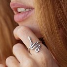 Кольцо "Змея" в белом золоте к07616 от ювелирного магазина Оникс