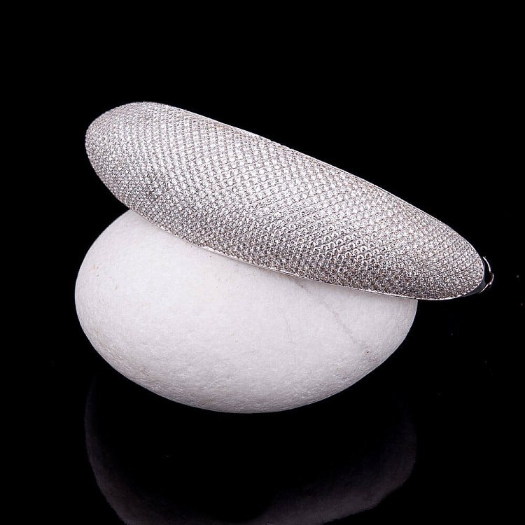 Золотой браслет с фианитами б01672 от ювелирного магазина Оникс - 5