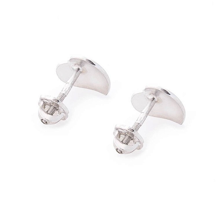 Срібні сережки-пусети "Серця" 121615 від ювелірного магазину Онікс - 3