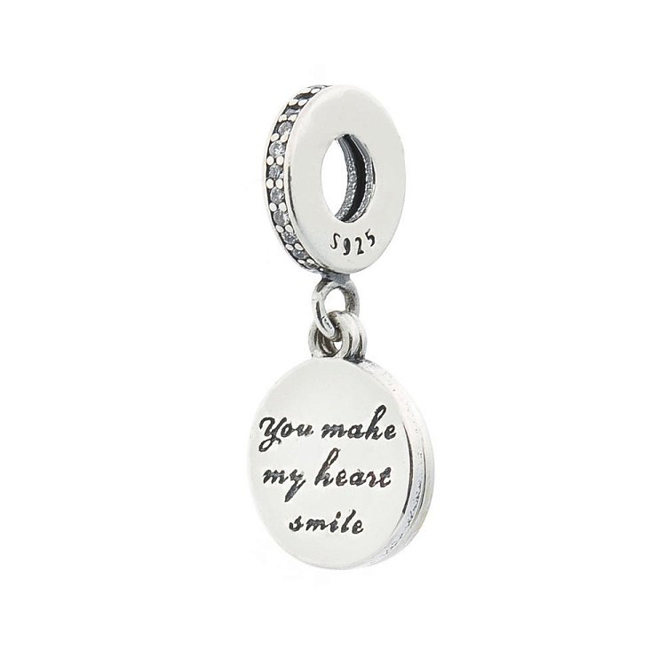 Шарм из серебра "Сердце с фианитами" (эмаль) 132589 от ювелирного магазина Оникс - 1