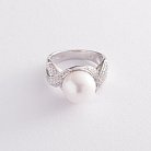 Золотое кольцо с жемчугом и бриллиантами к856 от ювелирного магазина Оникс