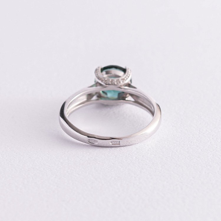 Срібна каблучка (фіаніти, кварц) 1354/1р-QGR від ювелірного магазину Онікс - 4