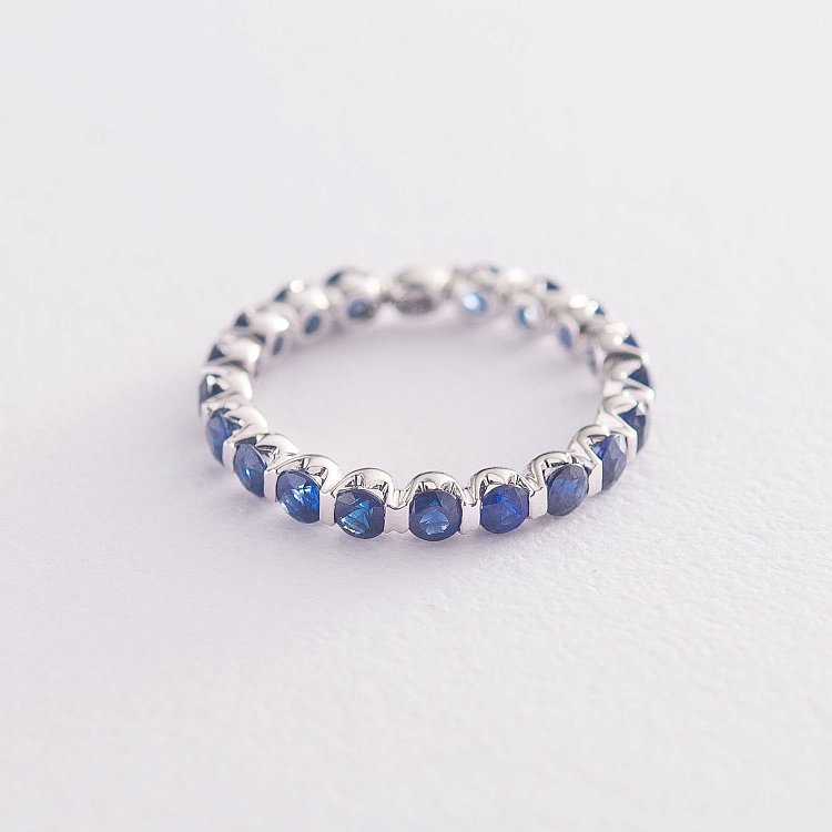 Золотое кольцо с сапфирами кб0263ar от ювелирного магазина Оникс