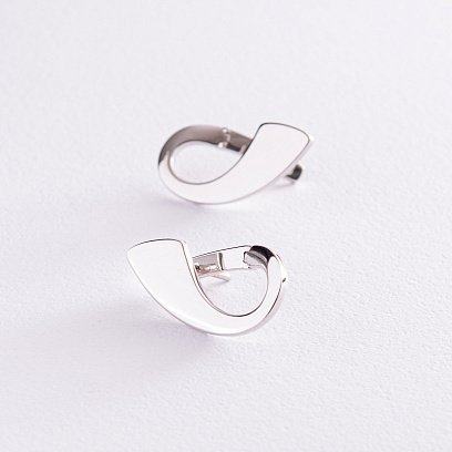 Серьги "Шарлотта" в белом золоте с08009