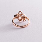 Золотое кольцо "Клевер" с фианитами к04932 от ювелирного магазина Оникс - 2