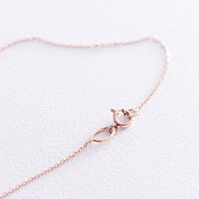 Кольє "Маленьке коло" в червоному золоті (0.7 см) кол01717 №3