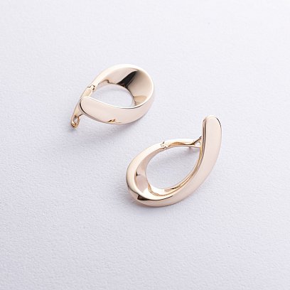 Серьги "Капельки" в желтом золоте с08895