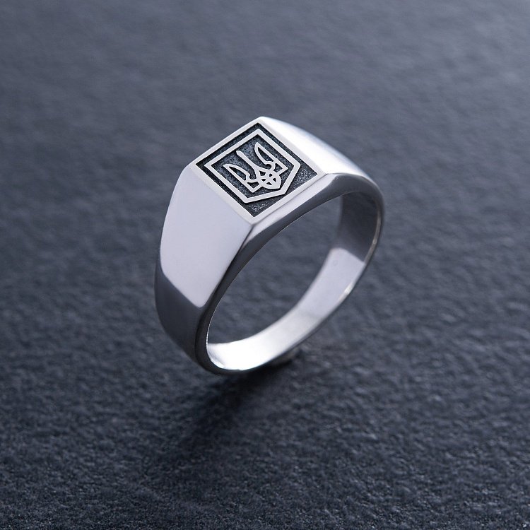 Срібна печатка "Герб України - Тризуб" 112724 від ювелірного магазину Онікс