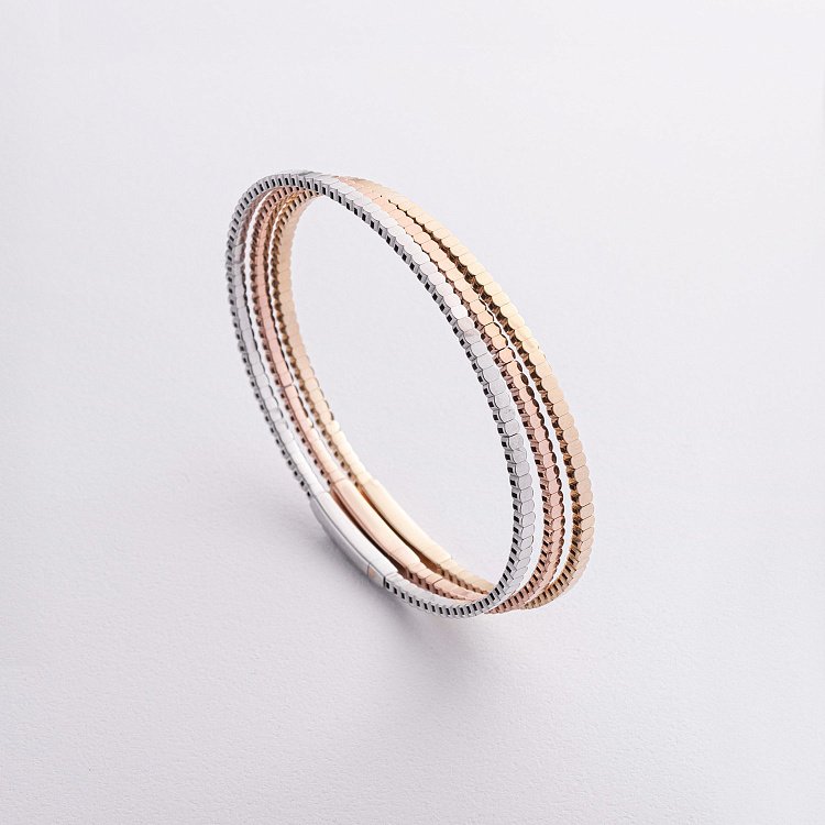 Жорсткий браслет "Kylie" у білому золоті б05571 від ювелірного магазину Онікс - 2