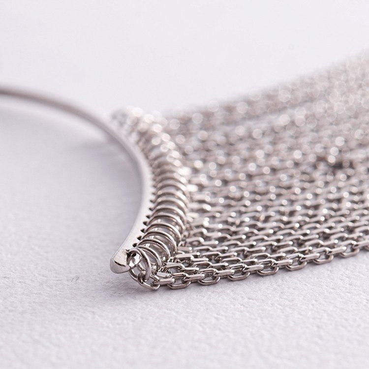 Серебряная серьга - каффа "Неповторимость" 122861 от ювелирного магазина Оникс - 30