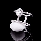 Срібний перстень з фіанітами 111732 от ювелирного магазина Оникс - 1