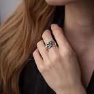 Серебряное кольцо "Тандем любви" 112702 от ювелирного магазина Оникс - 3