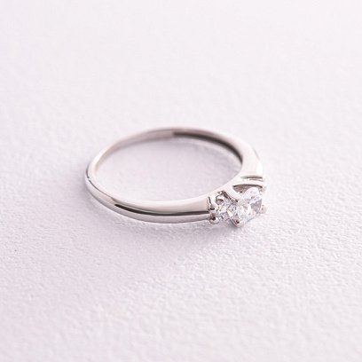 Помолвочное серебряное кольцо с фианитами 476 №3