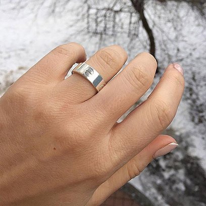 Каблучка "Love" в білому золоті к04712 №8