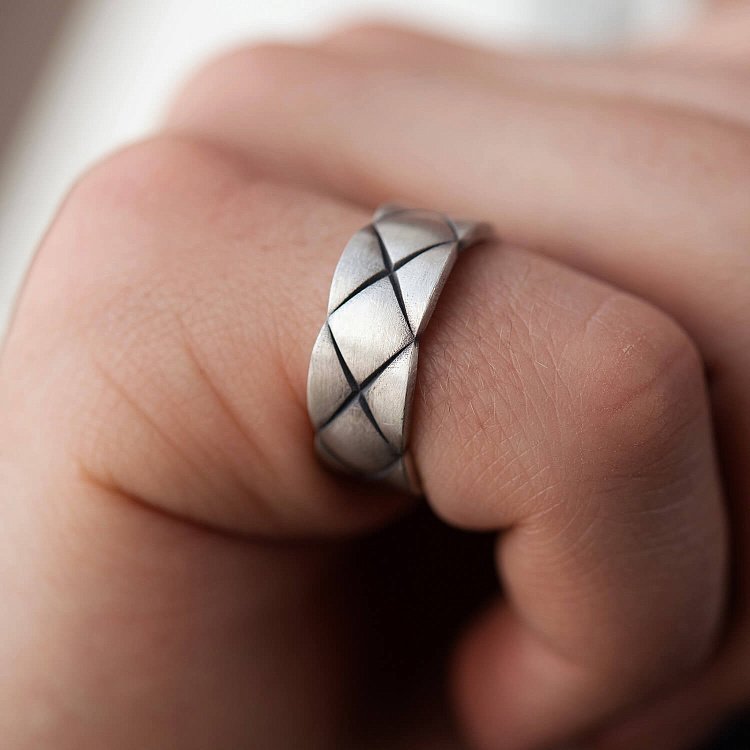 Срібна каблучка "Геометричні куби" 112712 від ювелірного магазину Онікс - 8