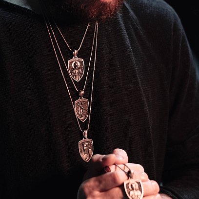 Срібний кулон "Георгій Переможець" 133176 №2