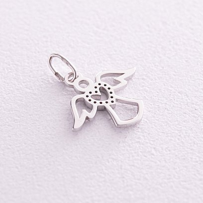 Золотая подвеска "Ангелочек" с бриллиантом 16281121 №3