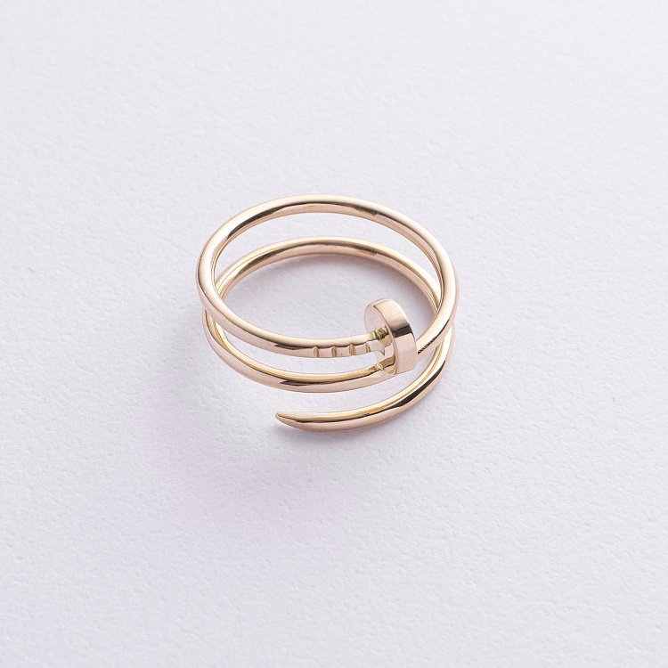 Каблучка "Цвях" у жовтому золоті к08170 від ювелірного магазину Онікс - 4