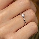 Помолвочное золотое кольцо с бриллиантом кб0411(0.15) от ювелирного магазина Оникс - 1