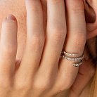 Золотое кольцо "Змея" с бриллиантами кб0523ca от ювелирного магазина Оникс - 7