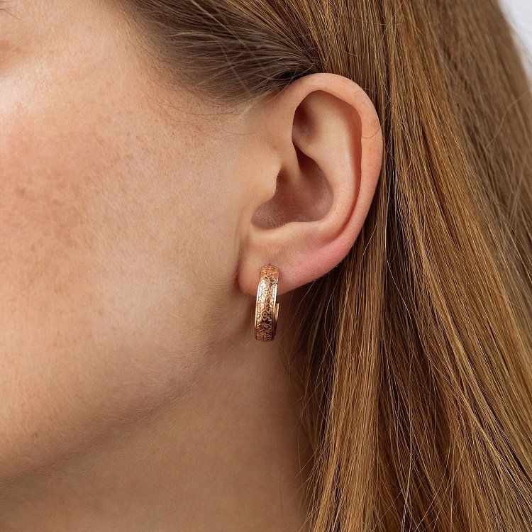 Золоті сережки - пусети "Вишиванки" 338731300 від ювелірного магазину Онікс - 1