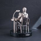 Срібна фігура ручної роботи "Ювелір за роботою" сер00034ю от ювелирного магазина Оникс - 5