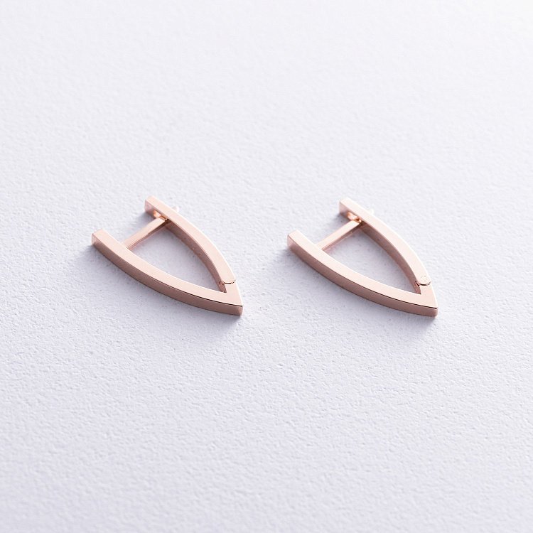 Сережки "Венді" у червоному золоті с08519 від ювелірного магазину Онікс