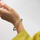 Жесткий браслет "Ecrou" в белом золоте б04718 от ювелирного магазина Оникс - 3