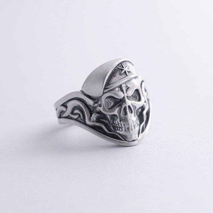 Чоловічий срібний перстень "Череп" 282 від ювелірного магазину Онікс - 4