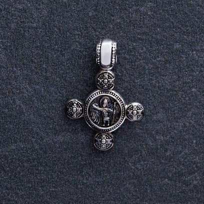 Золотий хрестик "Спас Нерукотворний. Ангел Охоронець" п03795 №6