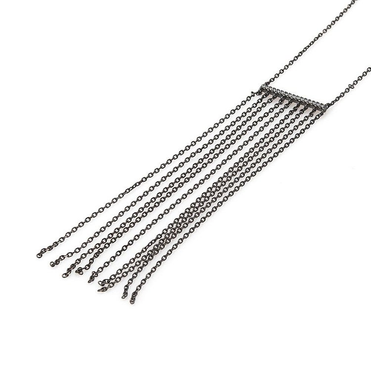 Срібне кольє (фіаніти) 18505 від ювелірного магазину Онікс - 1