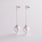 Золоті сережки з перлами і діамантами с544ca от ювелирного магазина Оникс