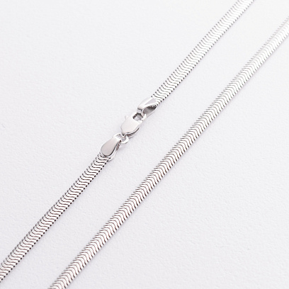 Кольє "Gisele" у білому золоті (снейк - 3 мм) ц00327-3