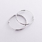 Серьги - кольца в серебре (3.1 см) 122471 от ювелирного магазина Оникс