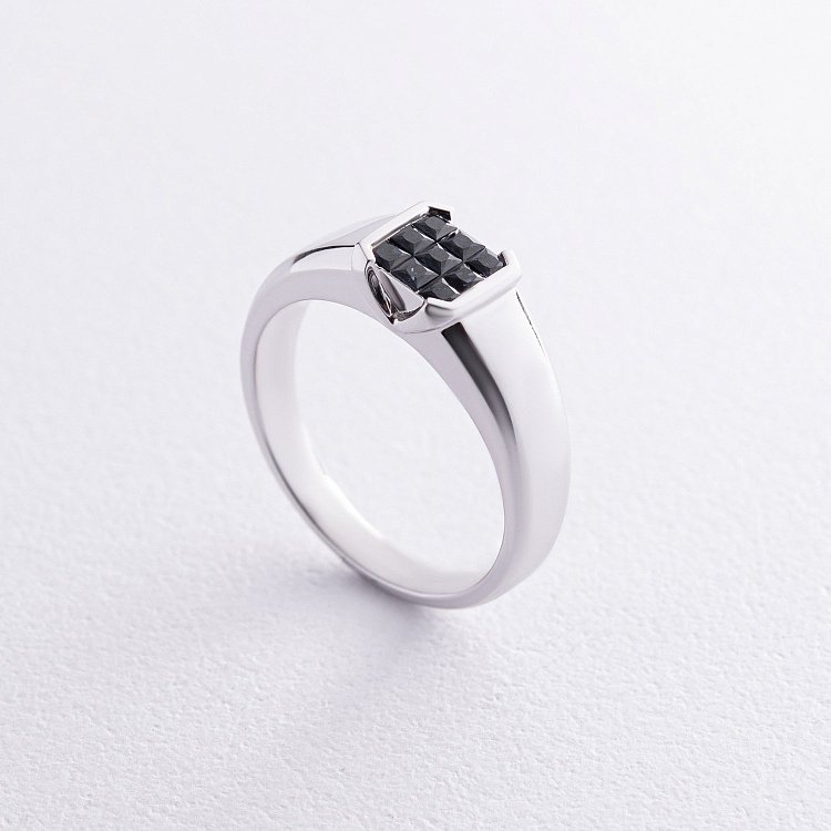 Чоловіча золота печатка із сапфірами кб0480nl від ювелірного магазину Онікс