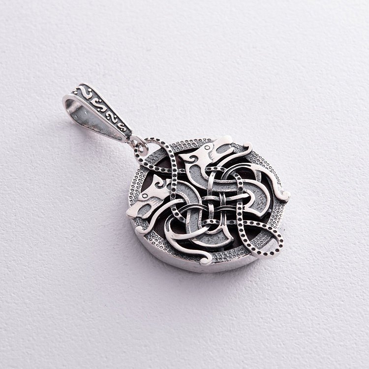 Срібний кулон "Вовки Роду" з деревом 088 від ювелірного магазину Онікс - 6