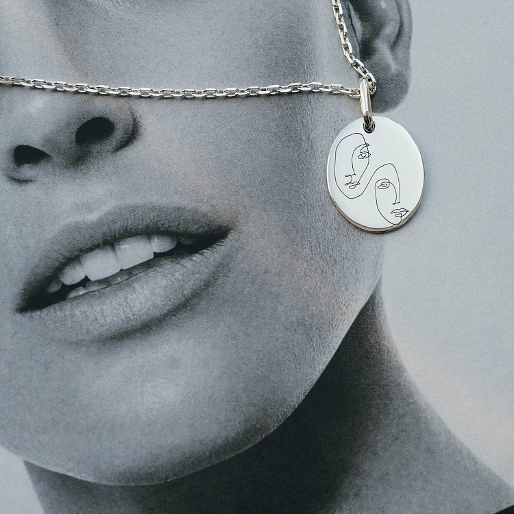 Срібний кулон "Половинки цілого" 133045пол від ювелірного магазину Онікс - 7